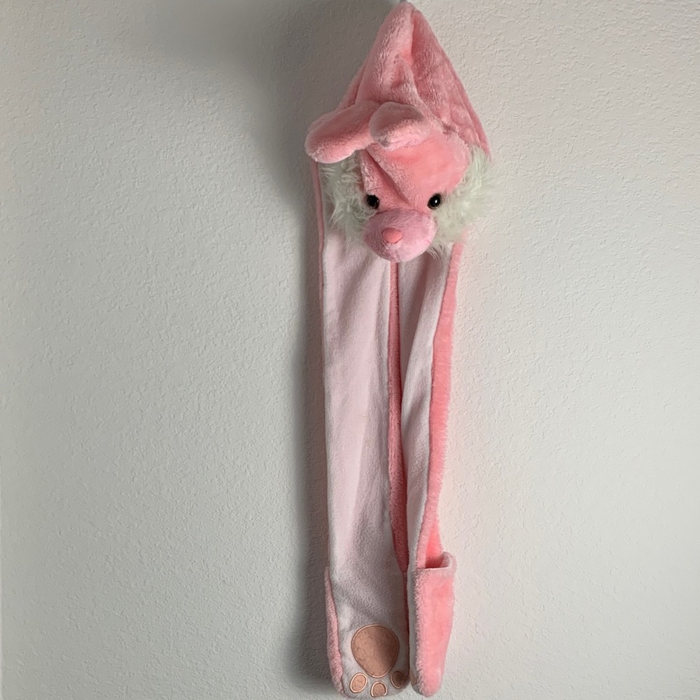 Charming Pink Bunny Plush Hat for Kids
